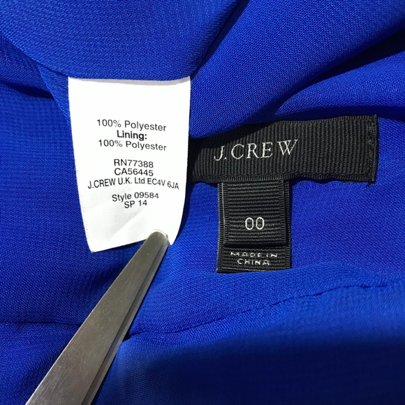 J.Crew Blue Mini Dress Sz 00 (G24) - Picture 8 of 8